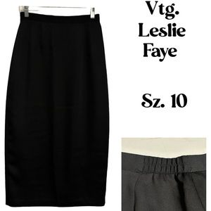 Vtg Leslie Faye Sportswear Pencil skirt with comfort stretch elastic sides Sz 10
